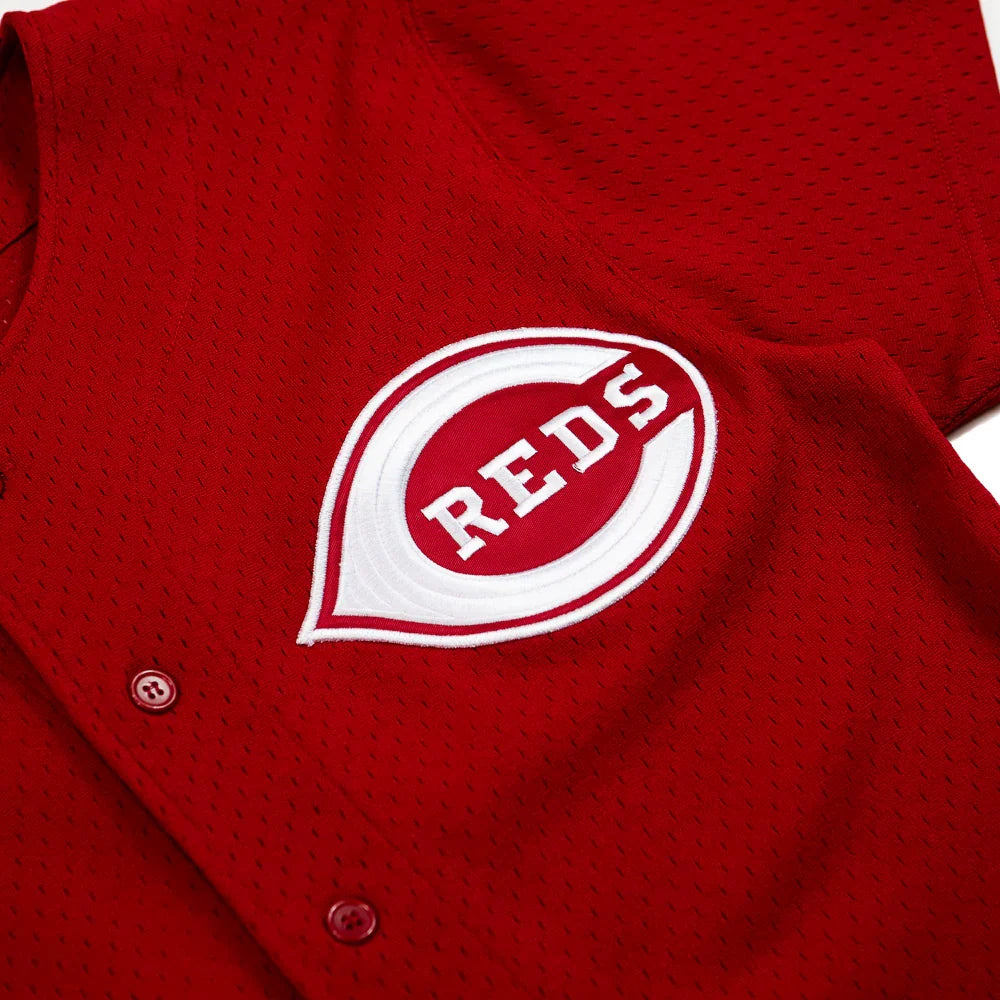 M&N MLB Cincinnati Reds 1997 Deion Sanders Batting Practice Jersey