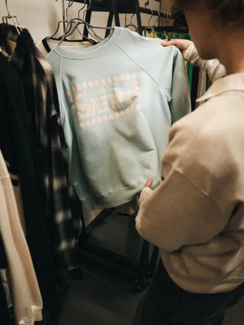 SAINT MXXXXXX logo-print raglan-sleeve sweater