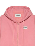 HOPEIUM logo-patch zip-up hoodie