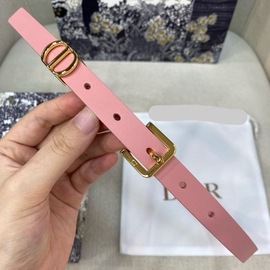 DIOR 25S BELT 15 MM IN PINK CALFSKIN 559724